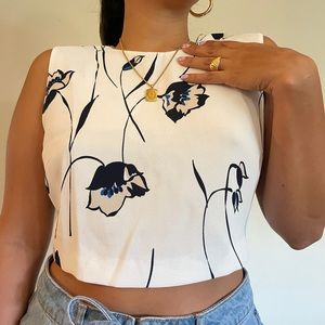Zara Flower Crop Top